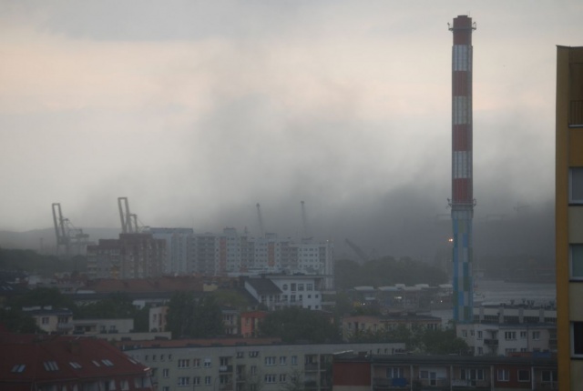 Chmura węglowa nad Świnoujściem, fot. iswinoujscie.pl 29.05.2015