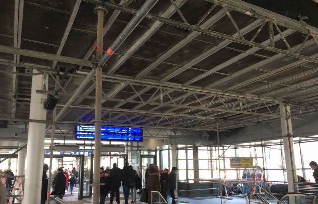 Dworzec w remoncie, fot. S. Orlik 14.02.2017