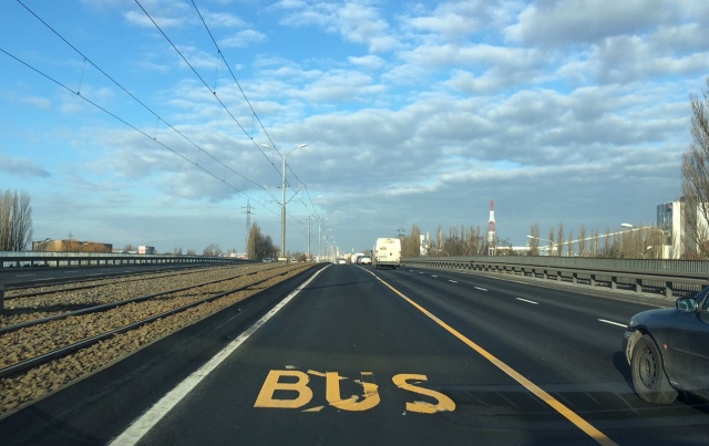Bus pas na Gdańskiej 02.02.2018