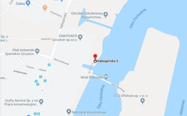 Ścieki przy Moście Brdowskim, fot. google.com 23.12.2019