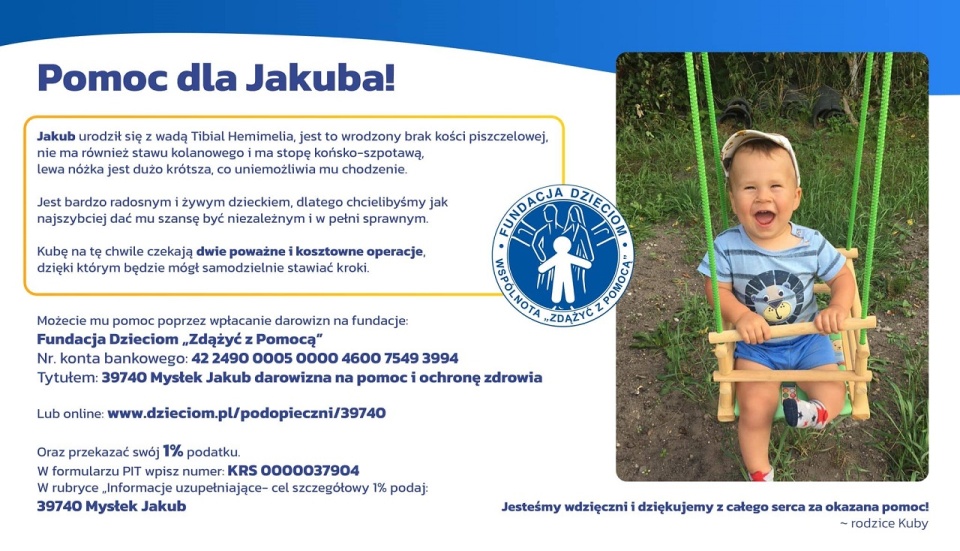 Zbieramy dla Jakuba