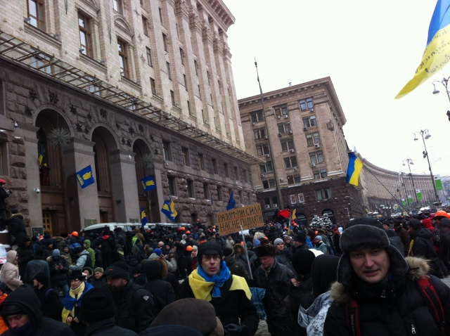 Protest trwa - manifestacje w Kijowie 11.12.2013 [fot.Julia Sydorowa] Relacja fotograficzna Julii Sydorovej