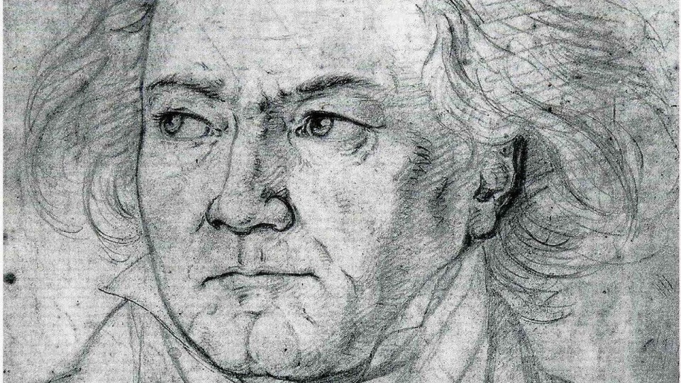 Beethoven w roku 1818 (szkic Augusta von Kloebera). źródło: https://pl.wikipedia.org/wiki/Ludwig_van_Beethoven