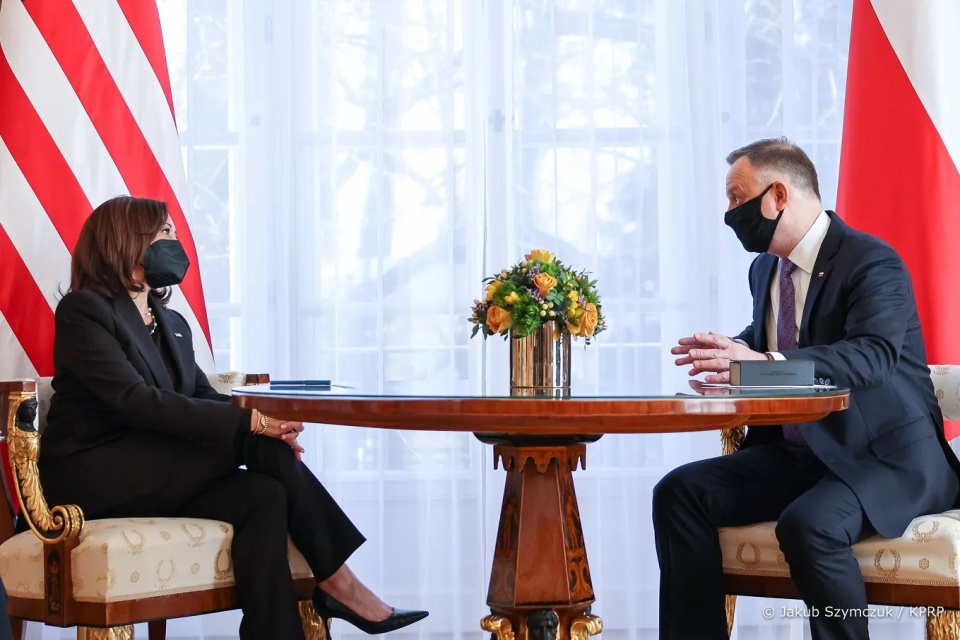 Spotkanie wiceprezydent USA Kamala Harris - Prezydent RP Andrzej Duda, źródło: www.prezydent.pl