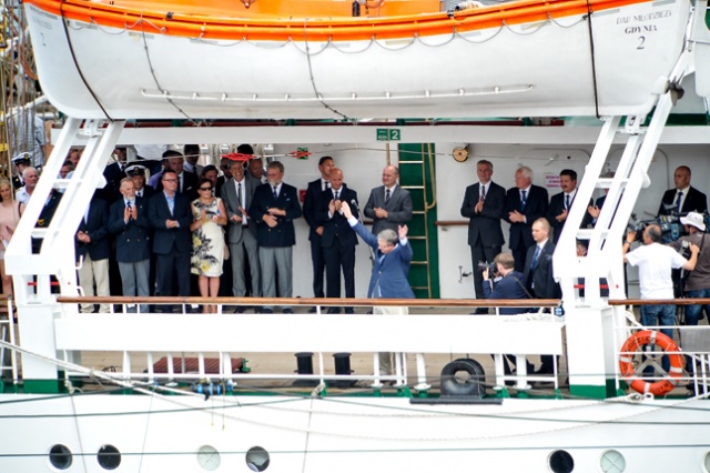 Prezydenci Polski i miasta Szczecin oficjalnie otworzyli tegoroczny finał The Tall Ships Races. Fot. Łukasz Szełemej [Radio Szczecin] Prezydent otworzył finał TTSR [ZDJĘCIA, WIDEO]
