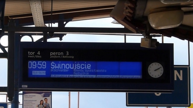 Pięć godzin opóźnienia ma pociąg PKP Intercity, jadący na trasie Przemyśl-Szczecin. Fot. Łukasz Rabikowski [Radio Szczecin] Koszmarne warunki i blisko pięć godzin opóźnienia pociągu z Przemyśla do Szczecina [WIDEO]