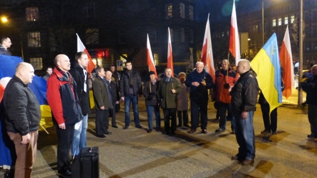 W Szczecinie zamanifestowali poparcie dla demokratycznych zmian na Ukrainie