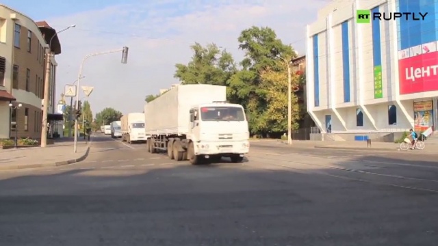 Pierwsze ciężarówki białego konwoju wracają do Rosji