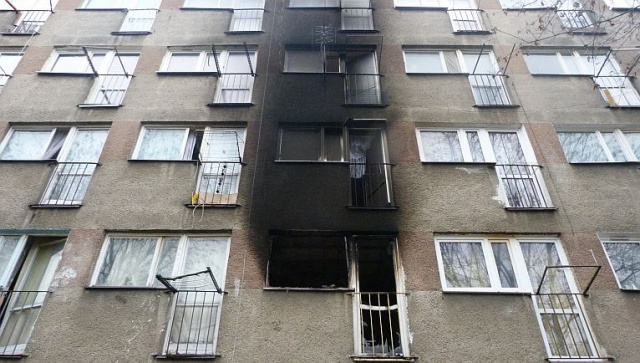 Pożar mieszkania przy ulicy Jana Kazimierza w Szczecinie