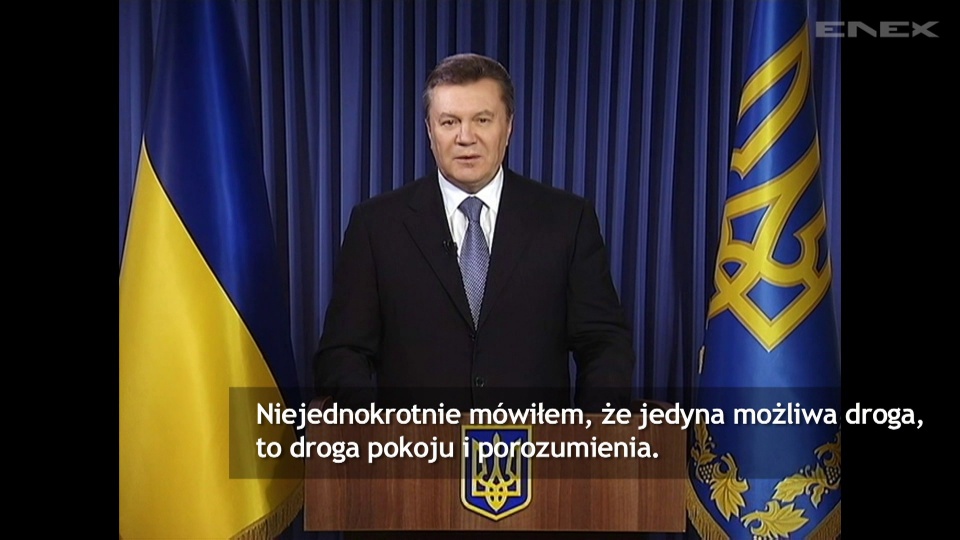 Wiadomo, że wczoraj po rozmowach z szefami dyplomacji Polski, Niemiec i Francji Janukowycz zgodził się na wcześniejsze wybory prezydenckie i parlamentarne. Fot. UA 1+1/x-news