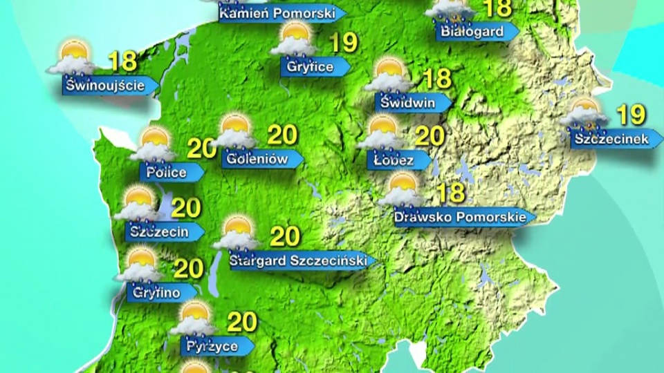 Termometry w województwie pokażą od 18 do 20 stopni w samym Szczecinie. For: TVN Meteo/x-news