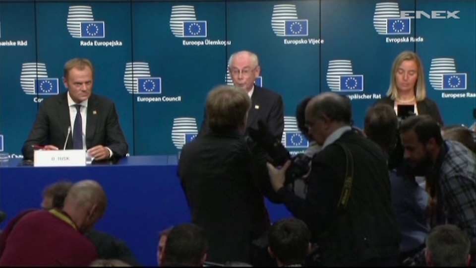 Na konferencji prasowej, po unijnym szczycie Donald Tusk nie chciał mówić o zmianach w rządzie. Fot. EU EBS/x-news