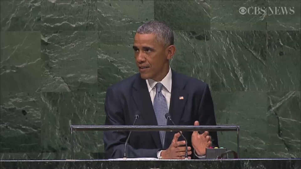 Prezydent USA, Barack Obama, podczas Sesji Zgromadzenia Ogólnego Narodów Zjednoczonych. Fot. US CBS/x-news