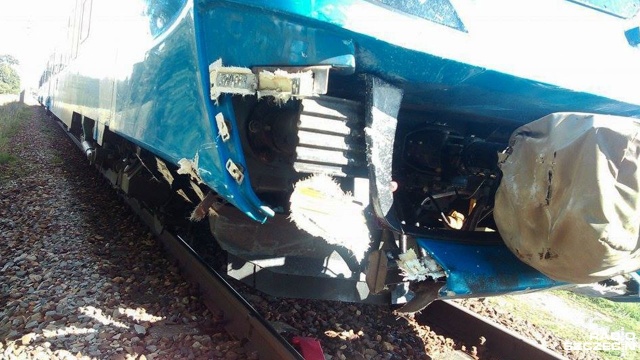 Wypadek na przejeździe kolejowym Fot. Internauta Wypadek na przejeździe kolejowym [ZDJĘCIA]