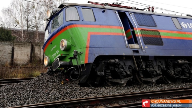 Fot. www.chojnanews.pl Wypadek pociągu towarowego pod Chojną [WIDEO, ZDJĘCIA]