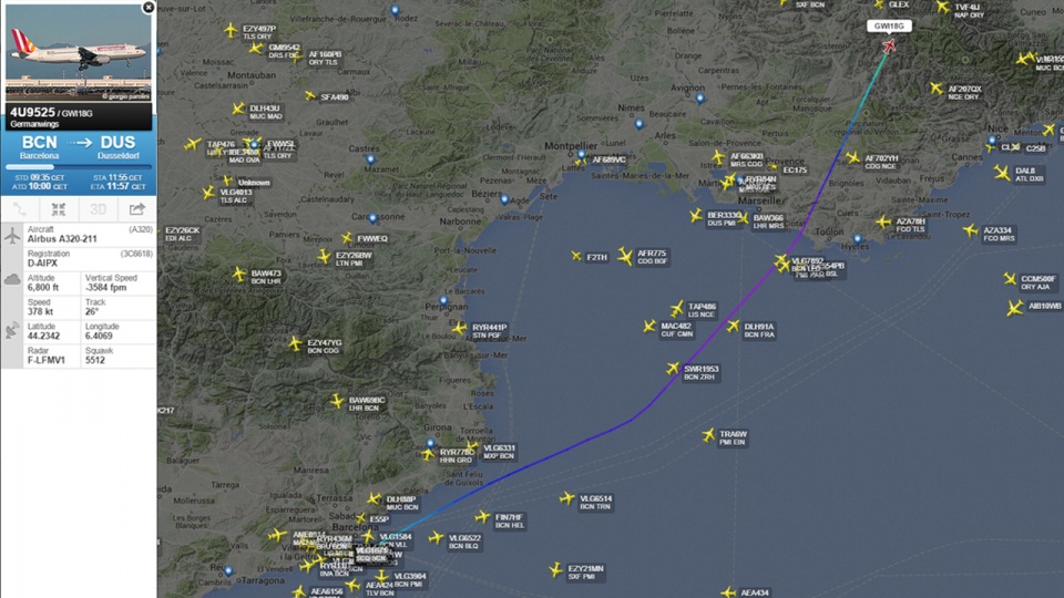 Jak informuje portal TVN24, to były linie lotnicze Germanwings.