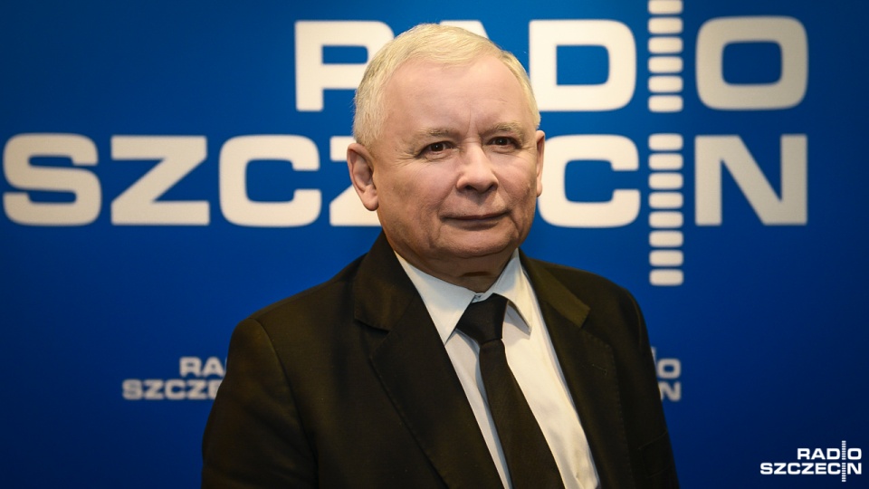 Jarosław Kaczyński w Radiu Szczecin. Fot. Jarosław Gaszyński [Radio Szczecin]