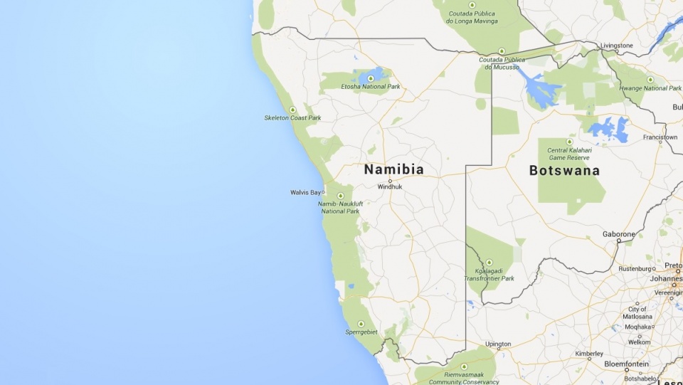 Wraku statku spoczywał na głębokości pięciu kilometrów u wybrzeży Namibii. Fot. www.google.pl/maps