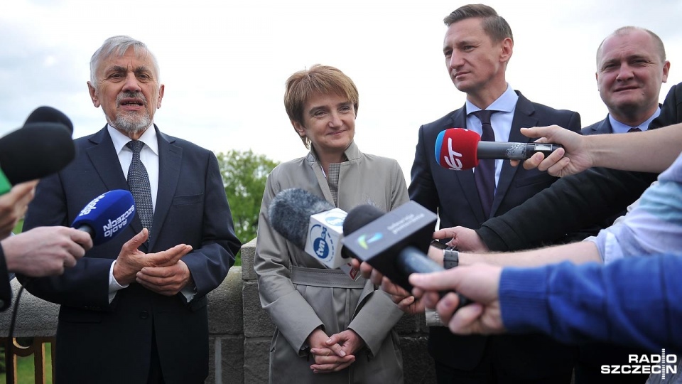 W piątek minister Maria Wasiak spotkała się z wojewodą, marszałkiem i prezydentem Szczecina. Fot. Łukasz Szełemej [Radio Szczecin]