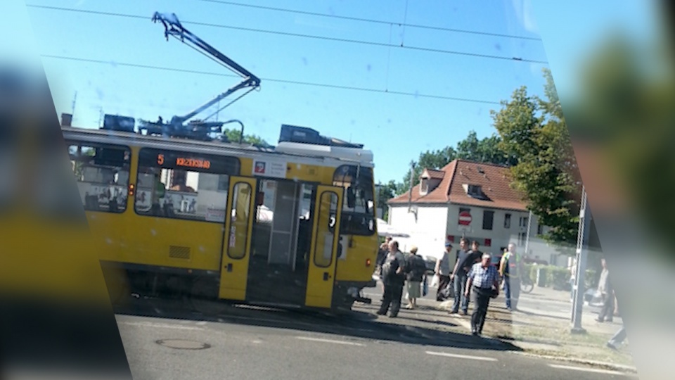 Kolizja tramwaju na Pogodnie. Fot. Paweł Czerwiński