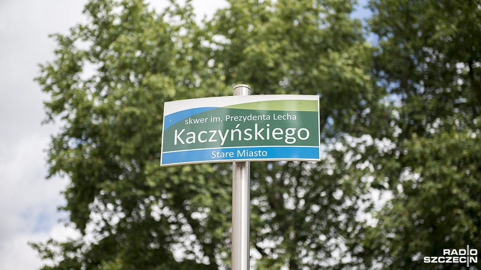 Skwer Lecha Kaczyńskiego w Szczecinie. Fot. Piotr Sawiński [Radio Szczecin]