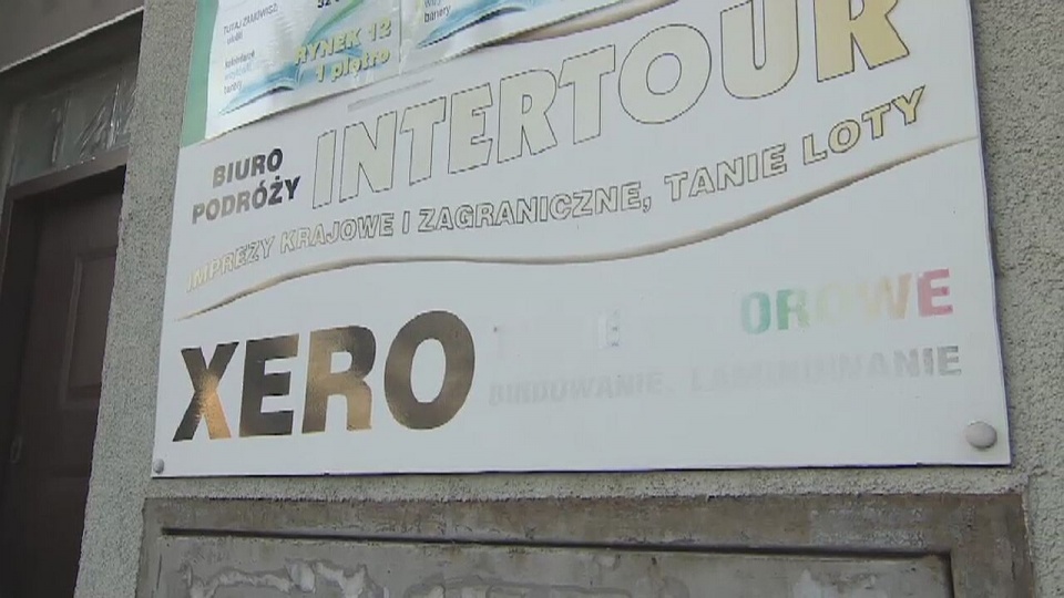 Biuro podróży Intertour z Krakowa ogłosiło niewypłacalność. Media poinformowali o tym sami klienci. Fot. TVN24/x-news
