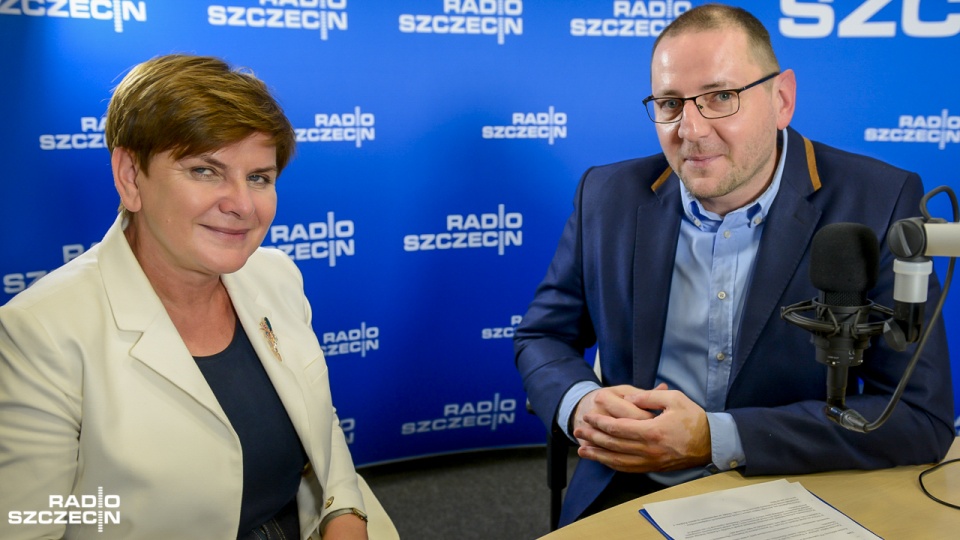 Beata Szydło i Tomasz Chaciński. Fot. Jarosław Gaszynski [Radio Szczecin]