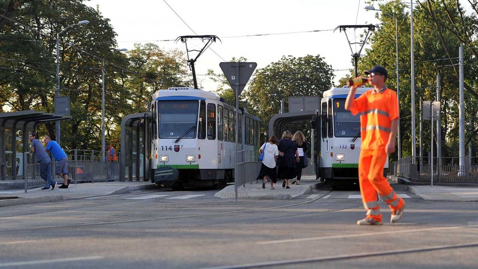 Pętla tramwajowa przy ulicy Potulickiej. Fot. Łukasz Szełemej [Radio Szczecin]