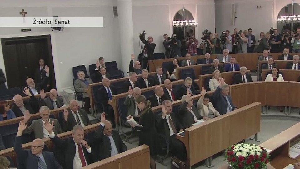 Senat odrzucił wniosek prezydenta Andrzeja Dudy o zorganizowanie plebiscytu. Fot. Senat/x-news