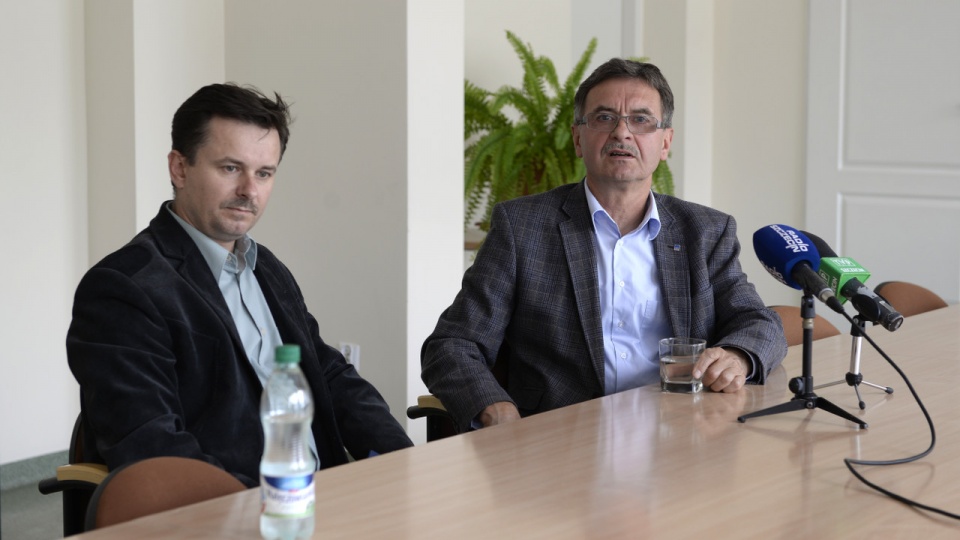 Na zdjęciu od lewej: Tomasz Makowski, rzecznik ZWiK-u i nowy prezes Ryszard Wójcik. Fot. Piotr Rakowski [Radio Szczecin]