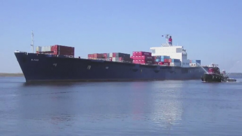 Statek "El Faro" zaginął w piątek. Fot. CNN Newsource/x-news