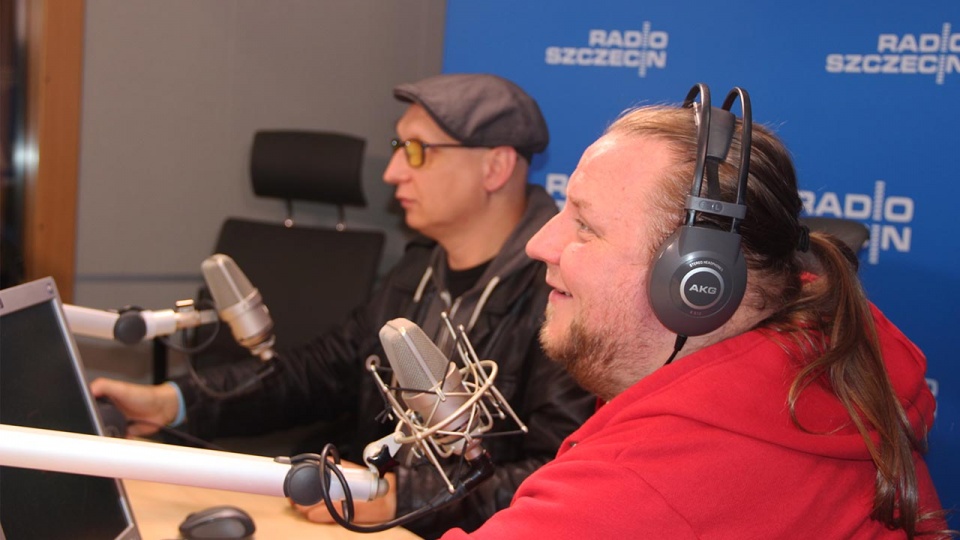 Jacek Janaszkiewicz i Krzysztof Baranowski w audycji "Radio Szczecin w Pracy". Fot. Maciej Myszkowiak [Radio Szczecin]
