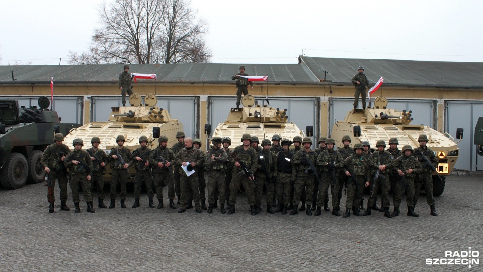 Grupa ponad 50 żołnierzy wyjechała na Litwę w piątek. Fot. Rafał Molenda [Radio Szczecin]