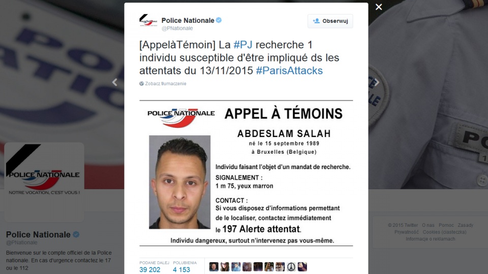 Fot. Twitter francuskiej policji