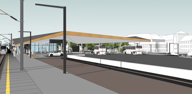 Projekt przebudowy dworca w Goleniowie. Mat. Studio AG Jak zmieni się dworzec w Goleniowie? Jest nowy projekt [WIZUALIZACJE]