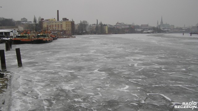 Lód na Odrze i kanałach
