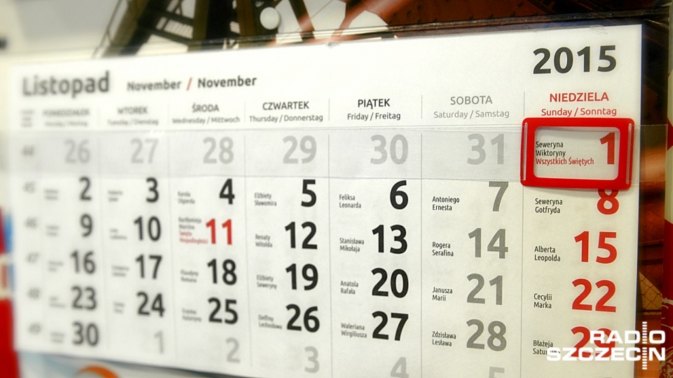 W 2016 roku przepracujemy 252 dni. W nowym roku możemy mieć aż 114 dni wolnych - licząc święta i weekendy. Fot. Jarosław Gaszyński [Radio Szczecin]