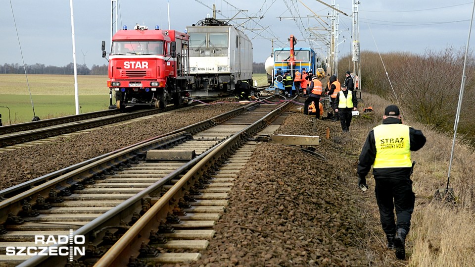 Pociąg towarowy wykoleił się pod Choszcznem. Fot. Jarosław Gaszyński [Radio Szczecin]