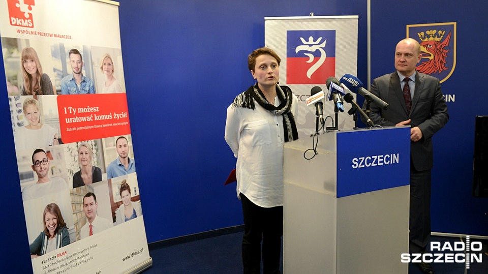 Ewa Nawrot z fundacji DKMS. Fot. Jarosław Gaszyński [Radio Szczecin]