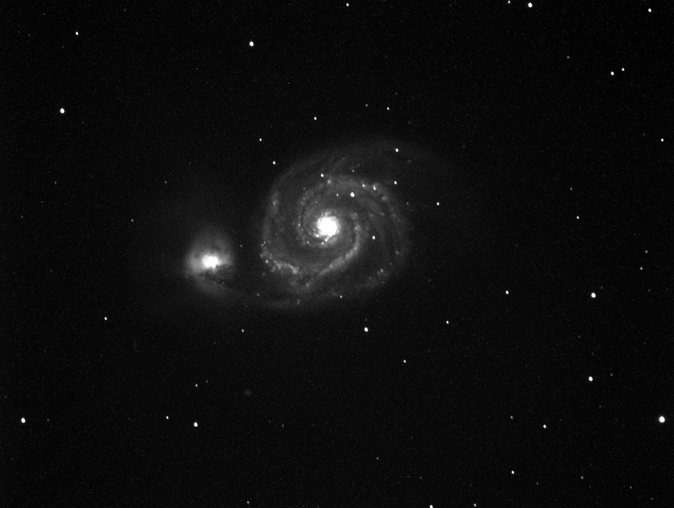 Zdjęcie galaktyki zrobione teleskopem. Fot. Ryszard Siwiec.