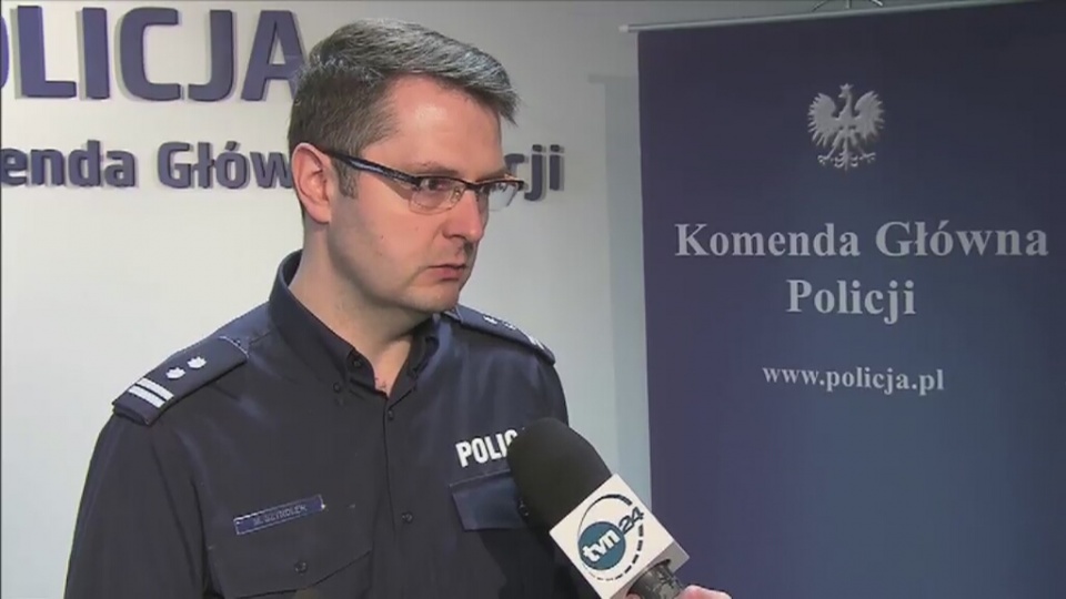Rzecznik Komendy Głównej Policji Marcin Szyndler. Fot. TVN24/x-news
