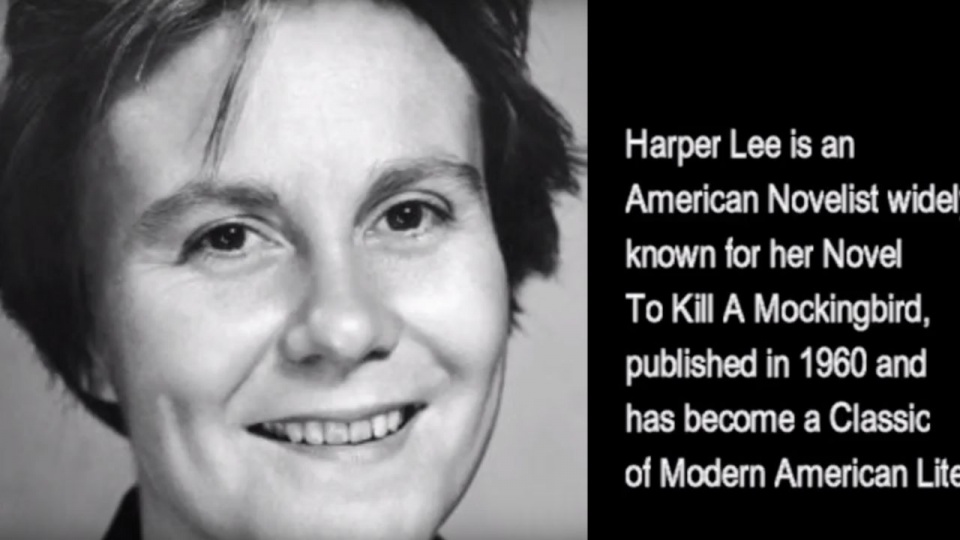 Harper Lee. Fot. youtube.com