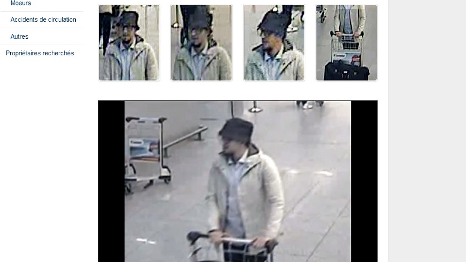 Kim jest mężczyzna w kapeluszu? Pyta belgijska policja publikując film z lotniskowego monitoringu w Brukseli. Fot. www.police.be