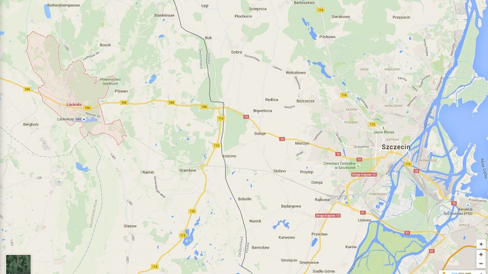 Neonaziści zaatakowali Polaków w przygranicznym Löcknitz. Fot. google.pl/maps