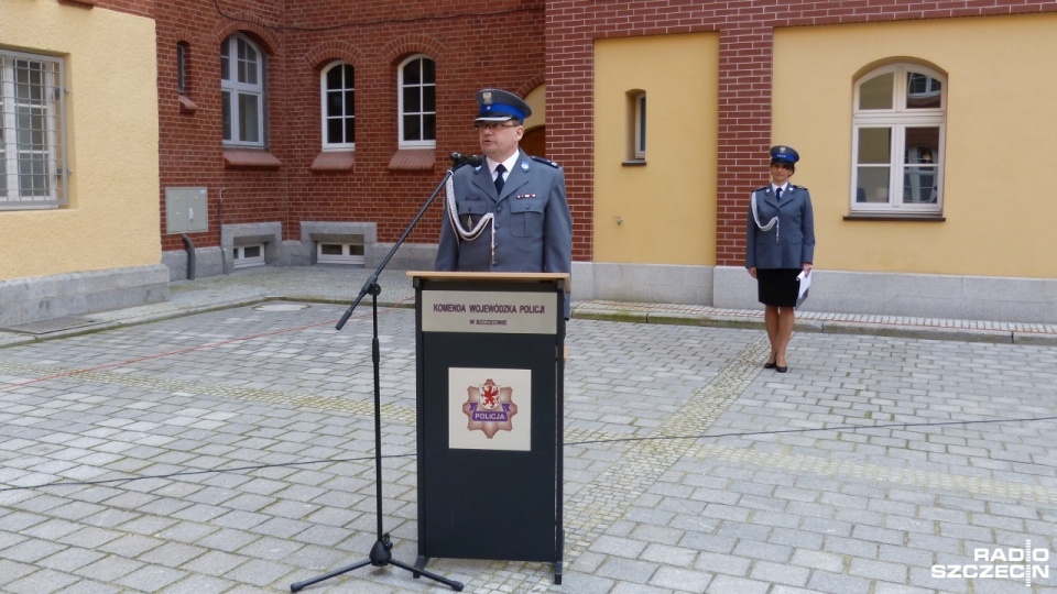 Podinspektor Jacek Cegieła został nowym komendantem zachodniopomorskiej policji. Fot. Dawid Siwek [Radio Szczecin]