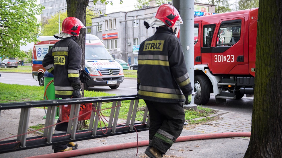 Pożar przy ulicy 5 Lipca w Szczecinie. Fot. Maciej Myszkowiak [Radio Szczecin]
