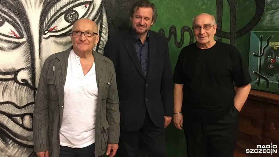 Na zdjęciu od lewej: Wojciech Pszoniak, Adam Opatowicz, Jacek Polaczek. Fot. Małgorzata Frymus [Radio Szczecin]