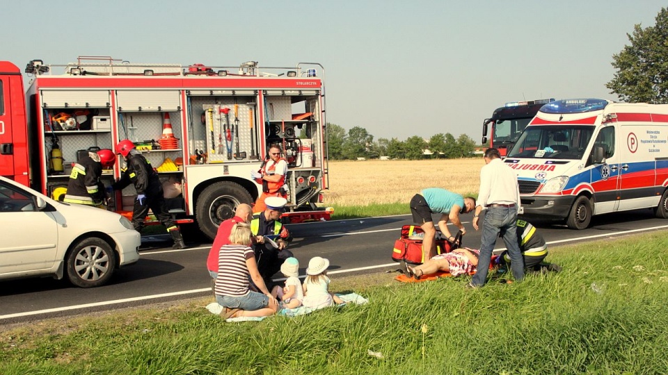14 osób rannych w wypadku w okolicy wsi Mścice. Fot. Adam Wójcik [Radio Szczecin]