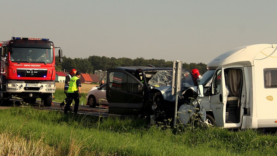 14 osób rannych w wypadku w okolicy wsi Mścice. Fot. Adam Wójcik [Radio Szczecin]