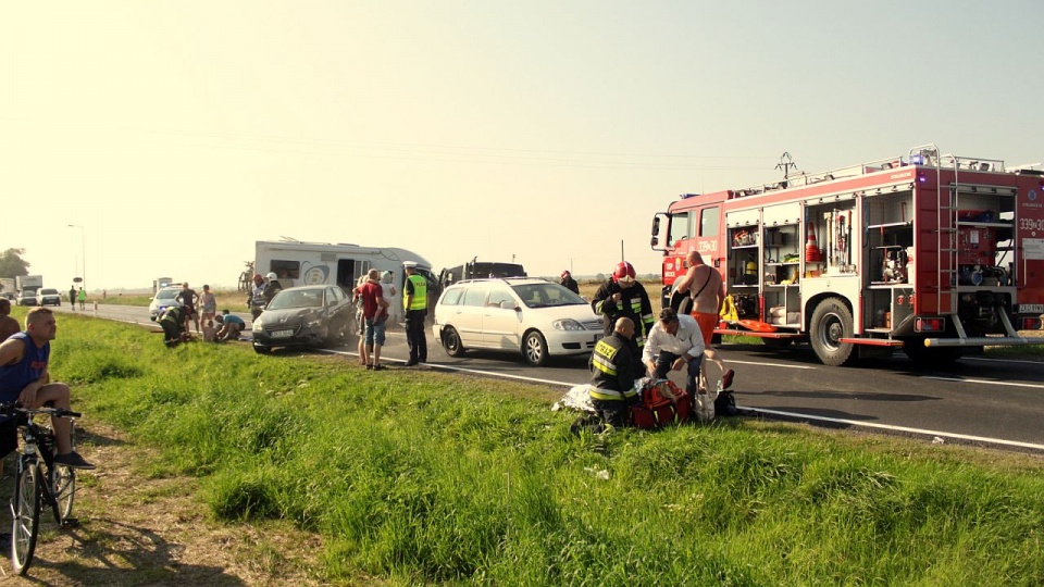 14 osób rannych w wypadku w okolicy wsi Mścice. Fot. Adam Wójcik [Radio Szczecin]